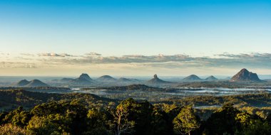 The Glasshouse Mountains from Mary Cairncross Park: Queensland, Australia clipart