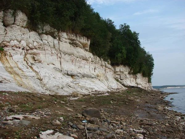 Meredek Fehér Bank Northern Dvina — Stock Fotó