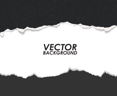 Boşluğu olan yırtık kağıt. Soyut fütüristik sanat duvar kağıdı. Vektör illüstrasyonu.