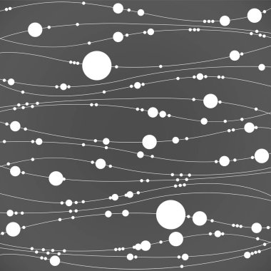 Noktalı ve Çizgili Özgeçmiş. Soyut sanat. Vektör illüstrasyonu.