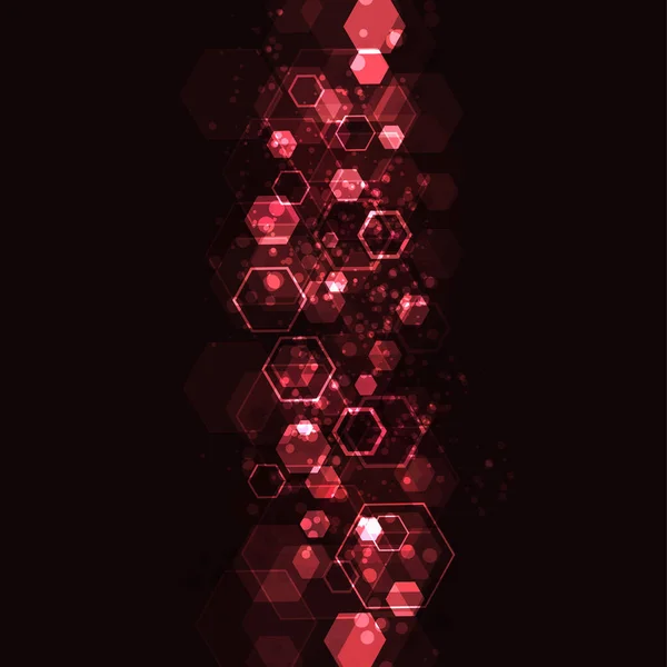 Fondo Hexágonos Brillantes Futuristas Abstractos Diseño Arte Abstracto Ilustración Vectorial — Archivo Imágenes Vectoriales