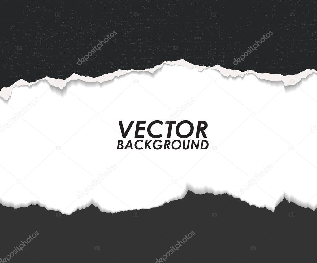 Torn Paper with space. Abstract futuristic art wallpaper. Vector illustration.