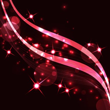 Bokeh arkaplanlı soyut dalga. Soyut fütüristik sanat duvar kağıdı. Vektör illüstrasyonu.