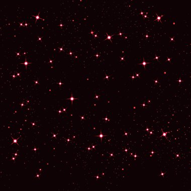 Parıldayan yıldızların olduğu soyut bir arka plan. Vektör illüstrasyonu.