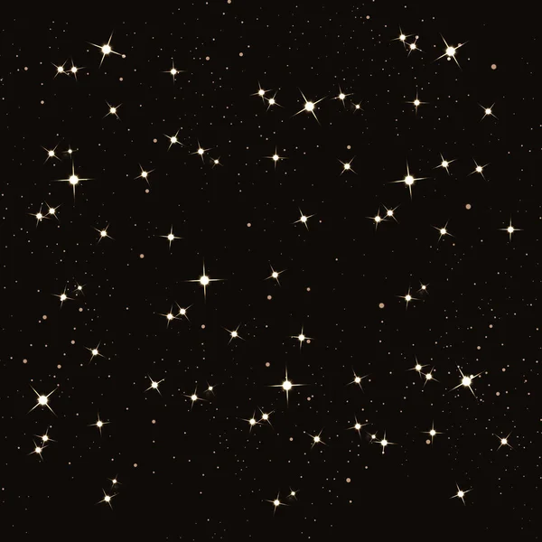 반짝이는 별들을 배경으로 지식이 풍부하다 일러스트 — 스톡 벡터