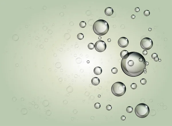 Водяна Бульбашка Піднімається Чистому Тлі Векторні Ілюстрації — стоковий вектор