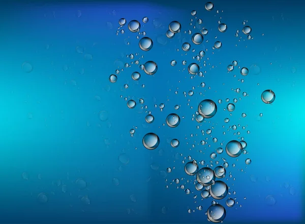 Vodní Bublina Stoupá Jasném Pozadí Vektorová Ilustrace — Stockový vektor