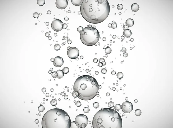 Bulle Eau Élevant Sur Fond Clair Illustration Vectorielle — Image vectorielle