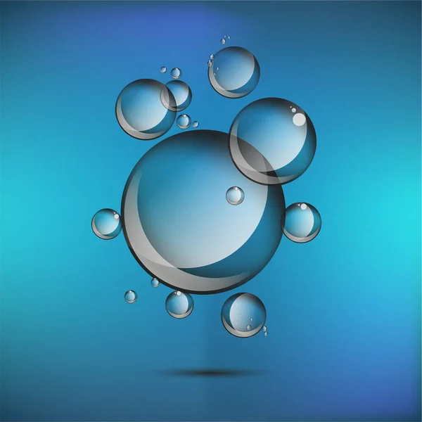 Bulle Eau Élevant Sur Fond Clair Illustration Vectorielle — Image vectorielle