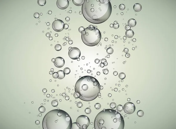 Водяна Бульбашка Піднімається Чистому Тлі Векторні Ілюстрації — стоковий вектор