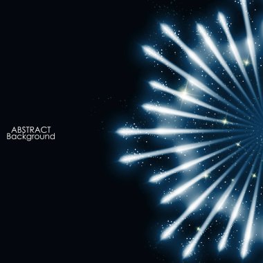 Parıldayan yıldızların olduğu soyut bir arka plan. Vektör illüstrasyonu.