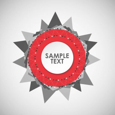 Çember molekül yapısı ve üçgeniyle soyut arkaplan. Vektör illüstrasyonu.