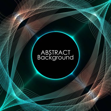 Soyut ışıklar dalga desenli teknoloji arka planı. Vektör illüstrasyonu.