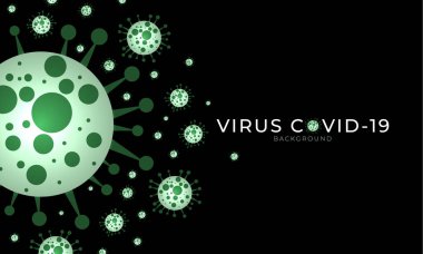 Corona virüsü, Çin 'den COVID-19 virüsü. Vektör illüstrasyonu.