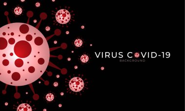 Corona virüsü, Çin 'den COVID-19 virüsü. Vektör illüstrasyonu.