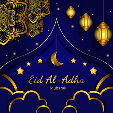 Kurban Bayramı Mübarek, Kurban Bayramı broşürü tasarımı. Mutlu Edi Al Adha için İslami kavram