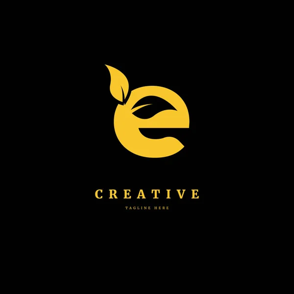 Initial Letter Leaf Logo Vector Concept Element Letter Logo Organic — Stock Vector