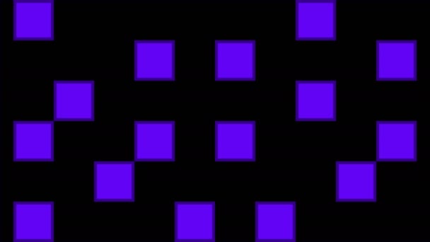Turning cells on is an effect. The figure is a violinist. Dynamic contrast animation of squares, digital pixels. Can be used for concerts, shows, disco parties, music videos — Stock Video