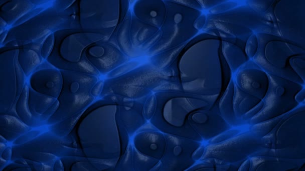 アーチ型構造の神秘的な青色の壁の概要. — ストック動画