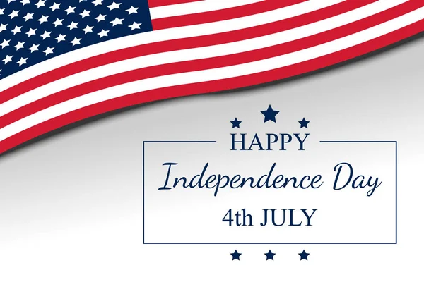 Den Nezávislosti Července Čtvrtého Července Pozdrav Den Nezávislosti Plakát Leták — Stockový vektor