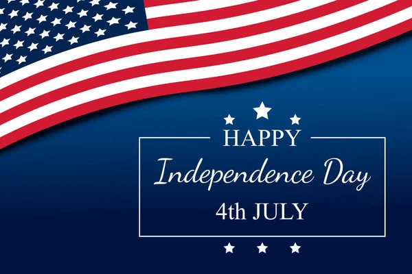 Den Nezávislosti Července Čtvrtého Července Pozdrav Den Nezávislosti Plakát Leták — Stockový vektor
