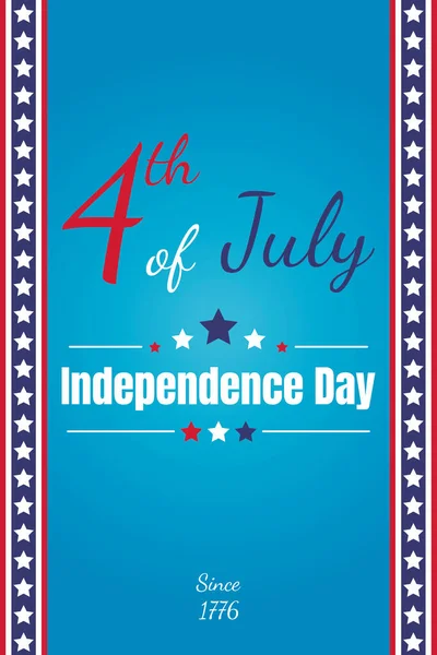 Usa Independence Day Card Den Nezávislosti Pozdrav Července Den Spojených — Stockový vektor