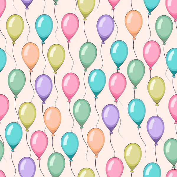 Modèle Anniversaire Joyeux Anniversaire Fond Avec Des Ballons Ballon Sur — Image vectorielle