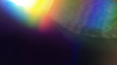 Gökkuşağı Çokrenkli Optik Fişek Soyut Bokeh ve Işık Sızdıran Fotoğraf Kameralı Lens Yanan Görüntü Yansımalı Parlak Gün Işıkları. Fotoğraf işleme için Ekran Kaplama Kipinde Kullan.