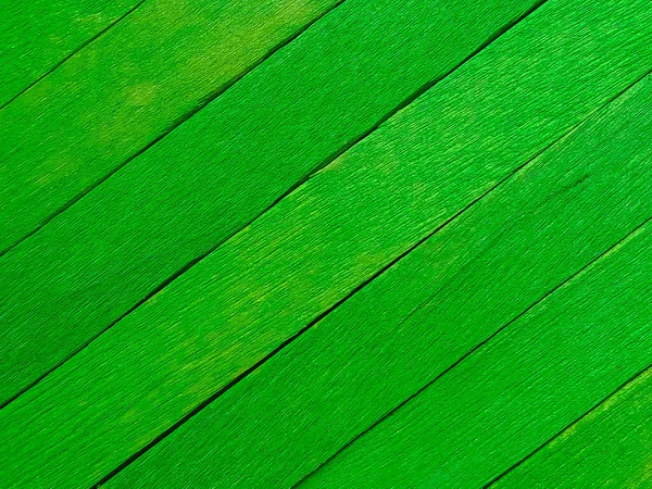 Background Green Popsicle Sticks Diagonal Lines — Stock Photo, Image