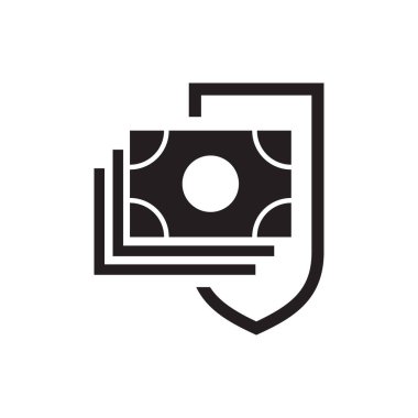 Kalkan vektör logo tasarımlı para