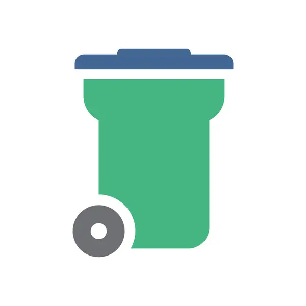 Trash Vector Pictogram Logo Ontwerp — Stockvector