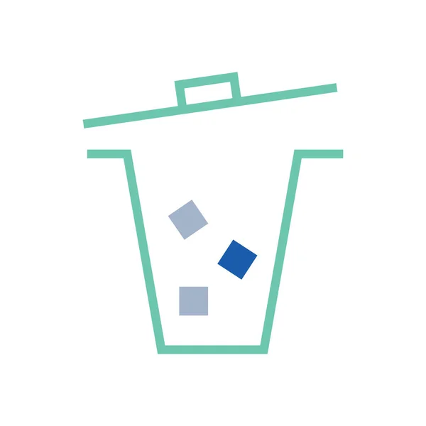 Projekt Logo Wektora Kosza Śmieci — Wektor stockowy