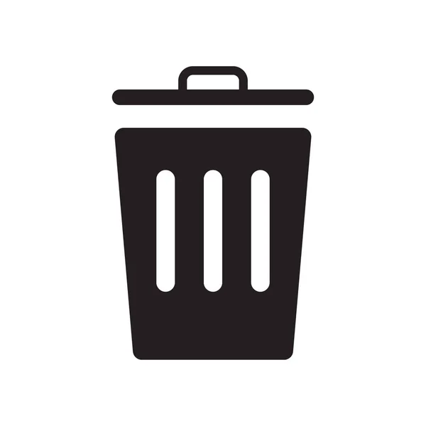 Trash Vector Pictogram Logo Ontwerp — Stockvector