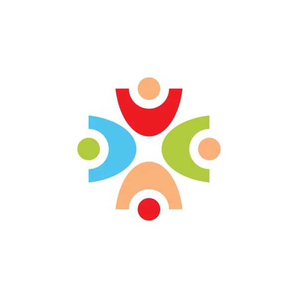 Diseño Del Logotipo Del Icono Del Vector Comunitario — Vector de stock