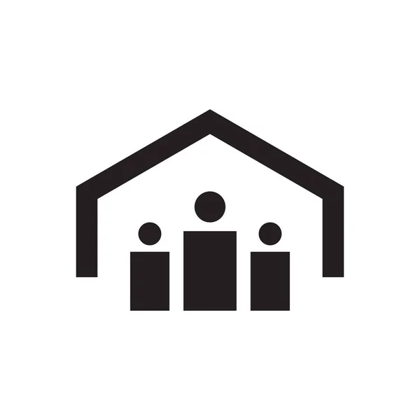 Community Vector Icon Logo Design — Stock Vector