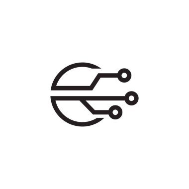 teknoloji vektör logo tasarımı