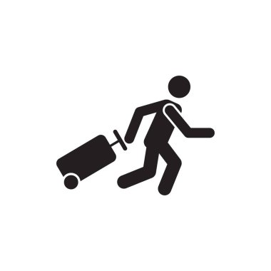 yolcu vektörü logo tasarımı