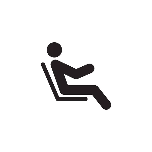 Passenger Vector Icon Logo Design — Stock Vector