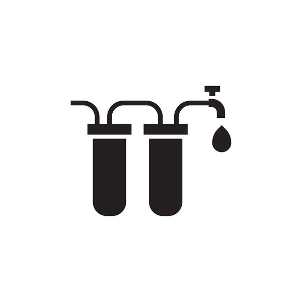 Filtre Eau Vecteur Icône Logo Design — Image vectorielle