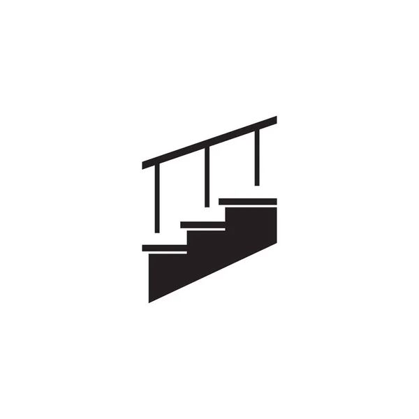 Treppen Vektor Symbol Logo Design — Stockvektor