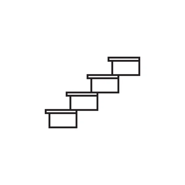 Treppen Vektor Symbol Logo Design — Stockvektor