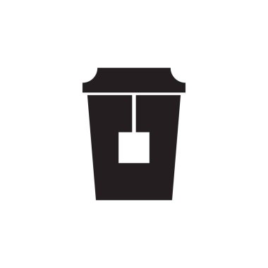 Kağıt bardak vektör logo tasarımı