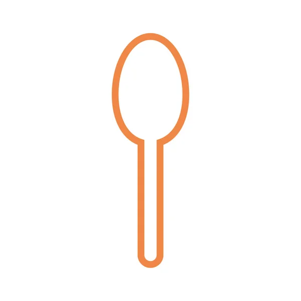 Cuillère Vecteur Icône Logo Design — Image vectorielle