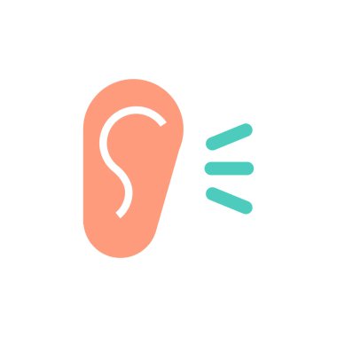 Kulak vektörü simgesi logo tasarımı