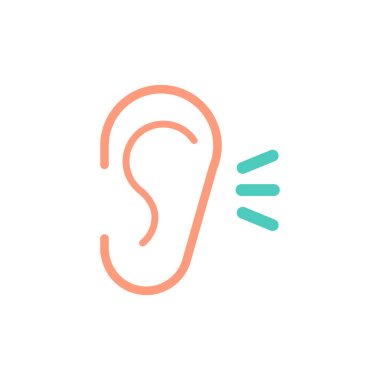 Kulak vektörü simgesi logo tasarımı