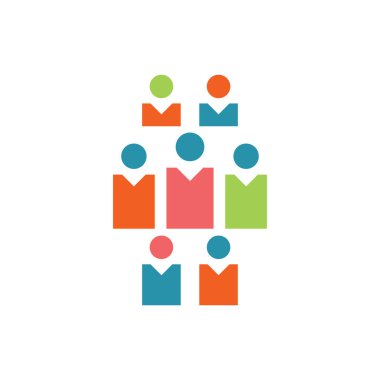 Kalabalık vektör logo tasarımı
