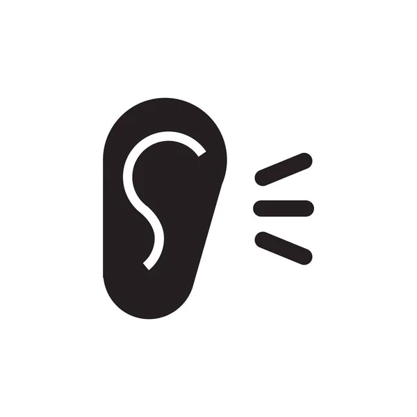 Дизайн Логотипа Ушной Векторной Иконы — стоковый вектор