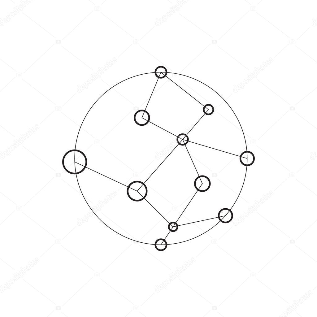 global connection vector icon logo design