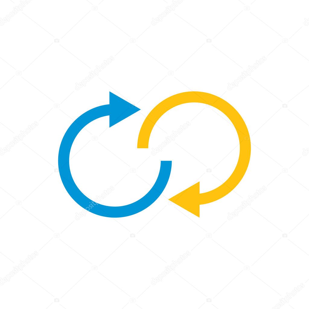 Reload arrow vector icon logo design