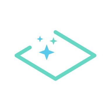 Temiz yüzey vektör logo tasarımı